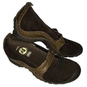 Merrell Women's 6 Chocolate Suede Leather Oxford Earthy Granola Gorpcore Comfort